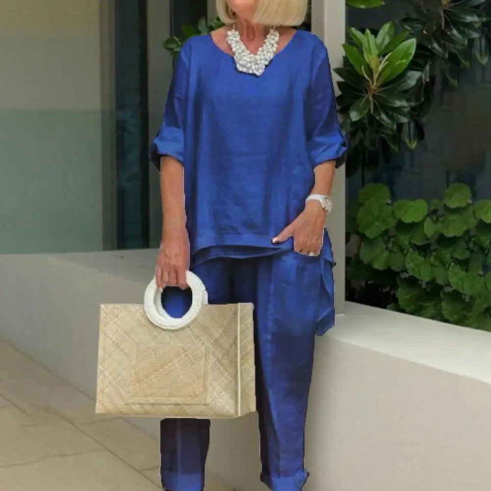 Women Shirt Pants Set Elegant O Neck Short Sleeve Blouses Pants Sets Outifits Top Long Trousers Suits Female All Match Tracksuit
Women Shirt Pants Set Elegant O Neck Short Sleeve Blouses Pants Sets Outifits Top Long Trousers Suits Female All Match Tracksuit