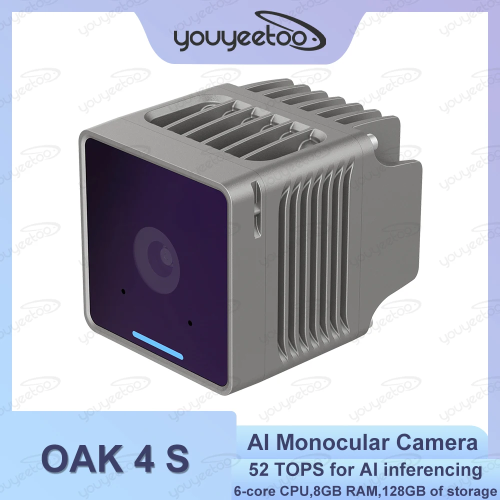 OAK 4 S Ultra-High Resolution AI Monocular Camera 52 TOPS For AI Inferencing 9-axis IMU IP67 48MP Sensor IMX586 RGB Camera
OAK 4 S Ultra-High Resolution AI Monocular Camera 52 TOPS For AI Inferencing 9-axis IMU IP67 48MP Sensor IMX586 RGB Camera