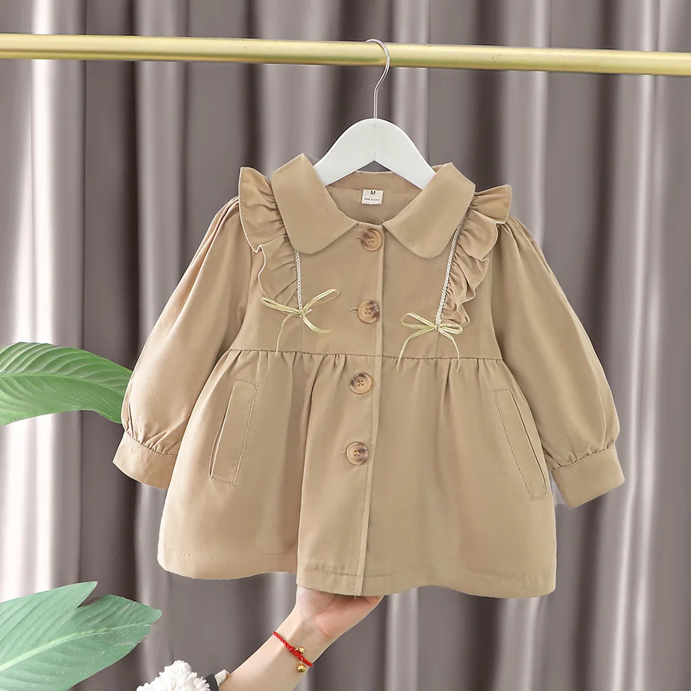 Girls Windbreaker Trench Korean Spring Autumn New Cardigan Thin All-match Cute Bowknot for Baby
Girls Windbreaker Trench Korean Spring Autumn New Cardigan Thin All-match Cute Bowknot for Baby