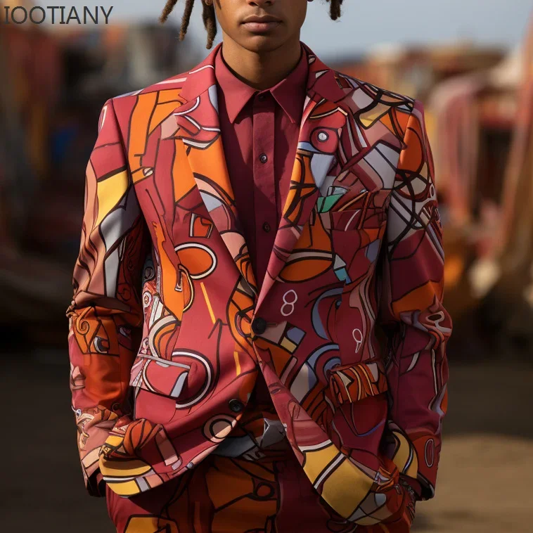 Cosplay Men Traditional Retro Clothing 3d Digital Printing Party Long Sleeve Suit Stage Nightclub Cool Performance Blaze Suits
Cosplay Men Traditional Retro Clothing 3d Digital Printing Party Long Sleeve Suit Stage Nightclub Cool Performance Blaze Suits