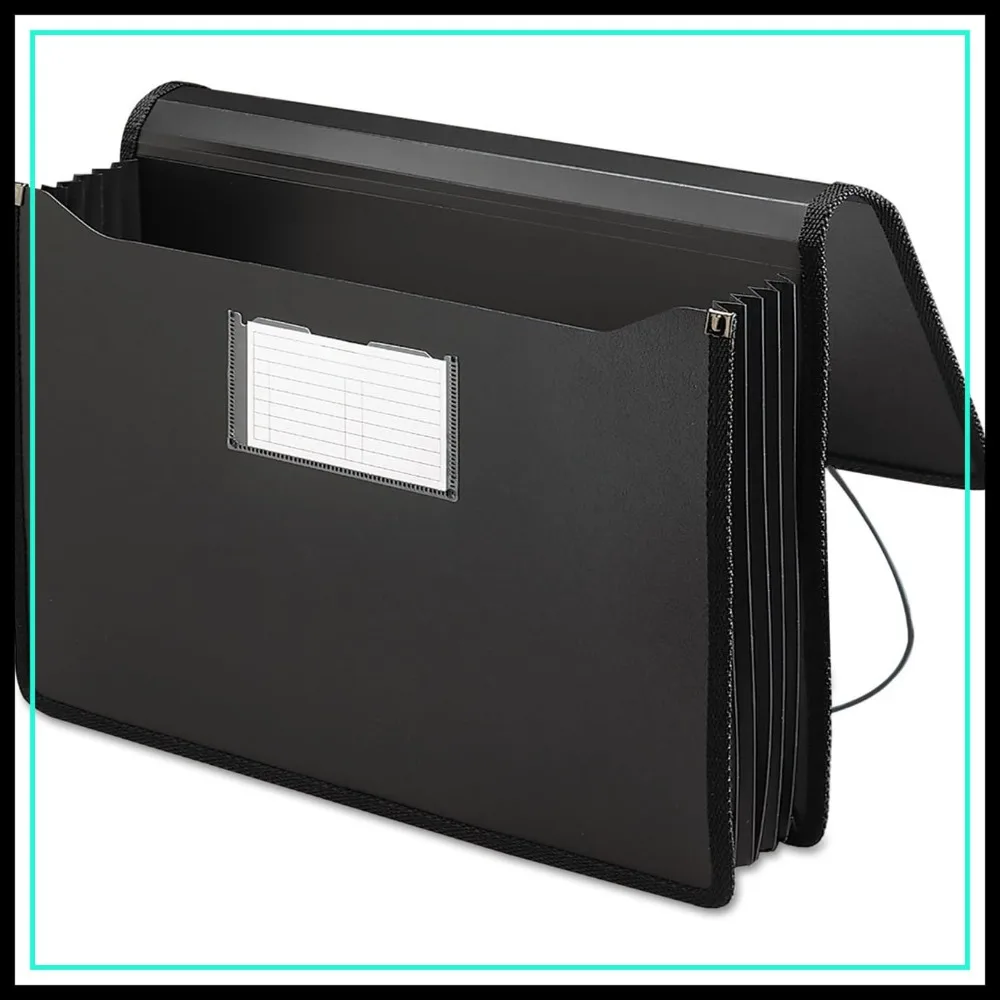 Legal Size Accordion File Organizer, 5-1/4 inch Expansion, Black Office Supplies Document Organizer for File Folders
Legal Size Accordion File Organizer, 5-1/4 inch Expansion, Black Office Supplies Document Organizer for File Folders