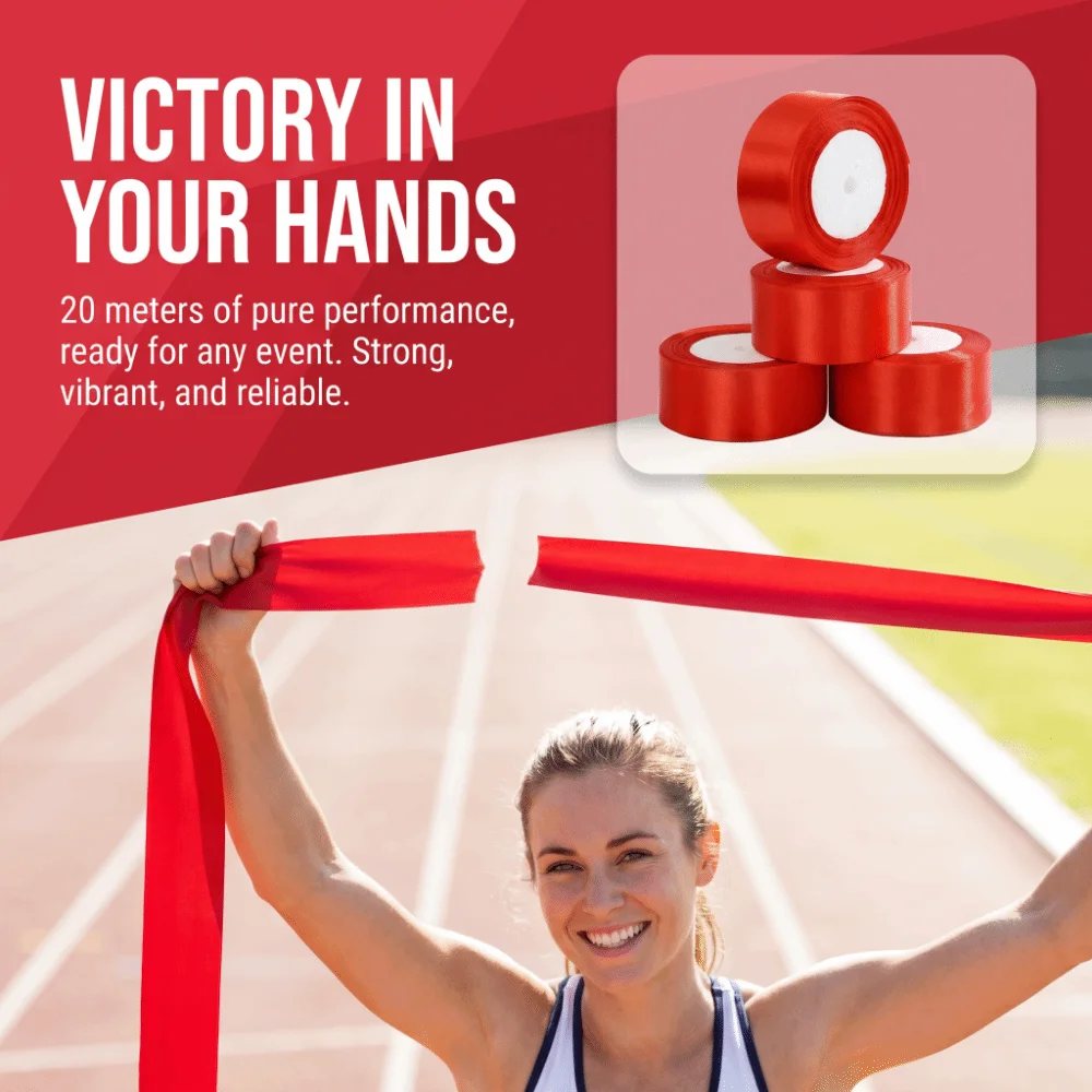 Easy to Clean Polyester Cotton Finish Line Ribbon Cut to Length Smooth Surface Sprint Banner Red Color Race Tape Marathon Events
Easy to Clean Polyester Cotton Finish Line Ribbon Cut to Length Smooth Surface Sprint Banner Red Color Race Tape Marathon Events