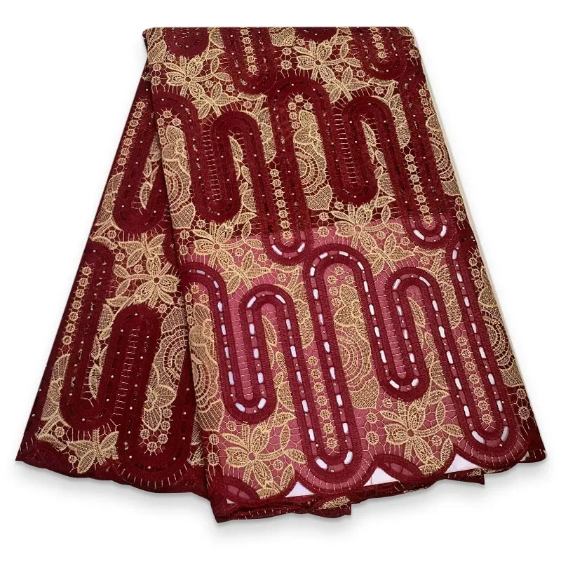 Good Quality Red Luxury African Organza Lace Fabric Rhinestones Embroidered Material French Tulle Nigerian Uniform
Good Quality Red Luxury African Organza Lace Fabric Rhinestones Embroidered Material French Tulle Nigerian Uniform