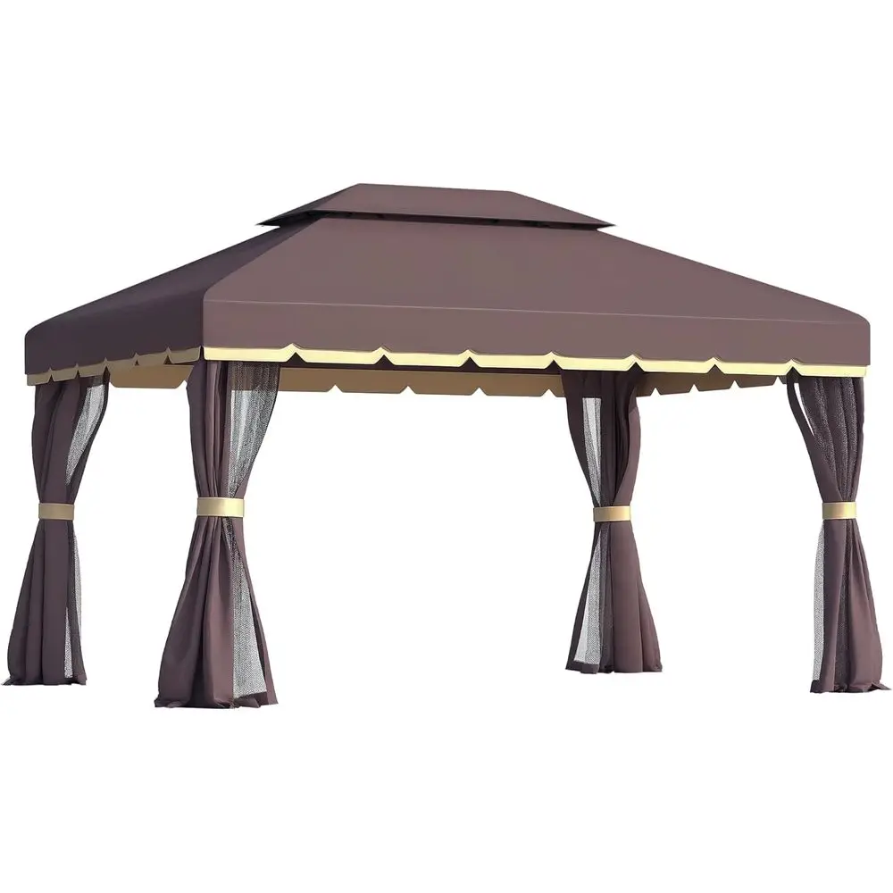 10' x 13' Patio Gazebo, Outdoor Gazebo Canopy Shelter with Netting and Curtains, Aluminum Frame for Garden, Lawn, Backyard and D
10' x 13' Patio Gazebo, Outdoor Gazebo Canopy Shelter with Netting and Curtains, Aluminum Frame for Garden, Lawn, Backyard and D