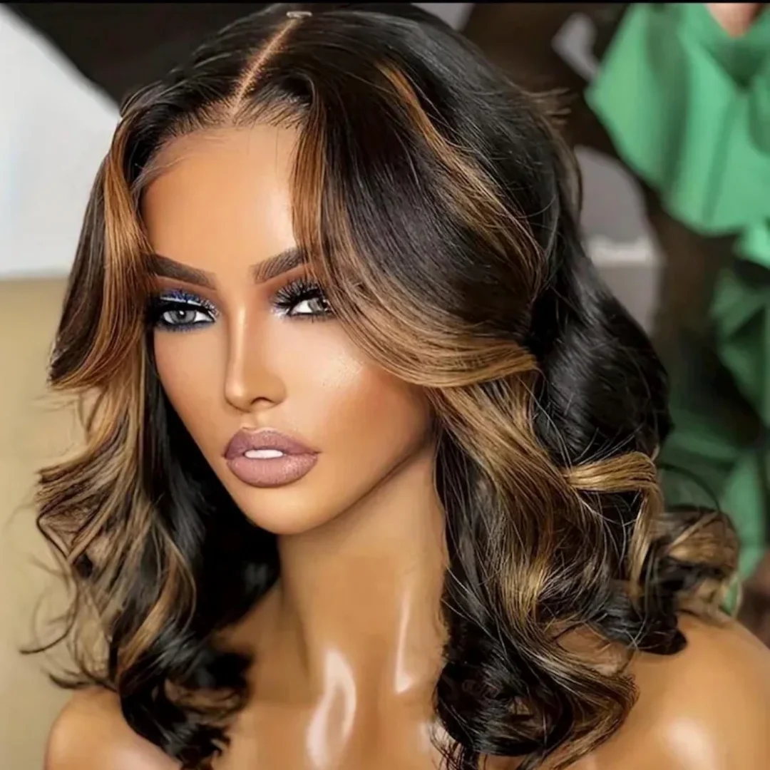 150 Density Highlight Brown Body Wave 100% Human Hair Wig 14inch 5*5 Lace Front Hair with Baby Hair Pre-Plucked Soft Hair Wig
150 Density Highlight Brown Body Wave 100% Human Hair Wig 14inch 5*5 Lace Front Hair with Baby Hair Pre-Plucked Soft Hair Wig
