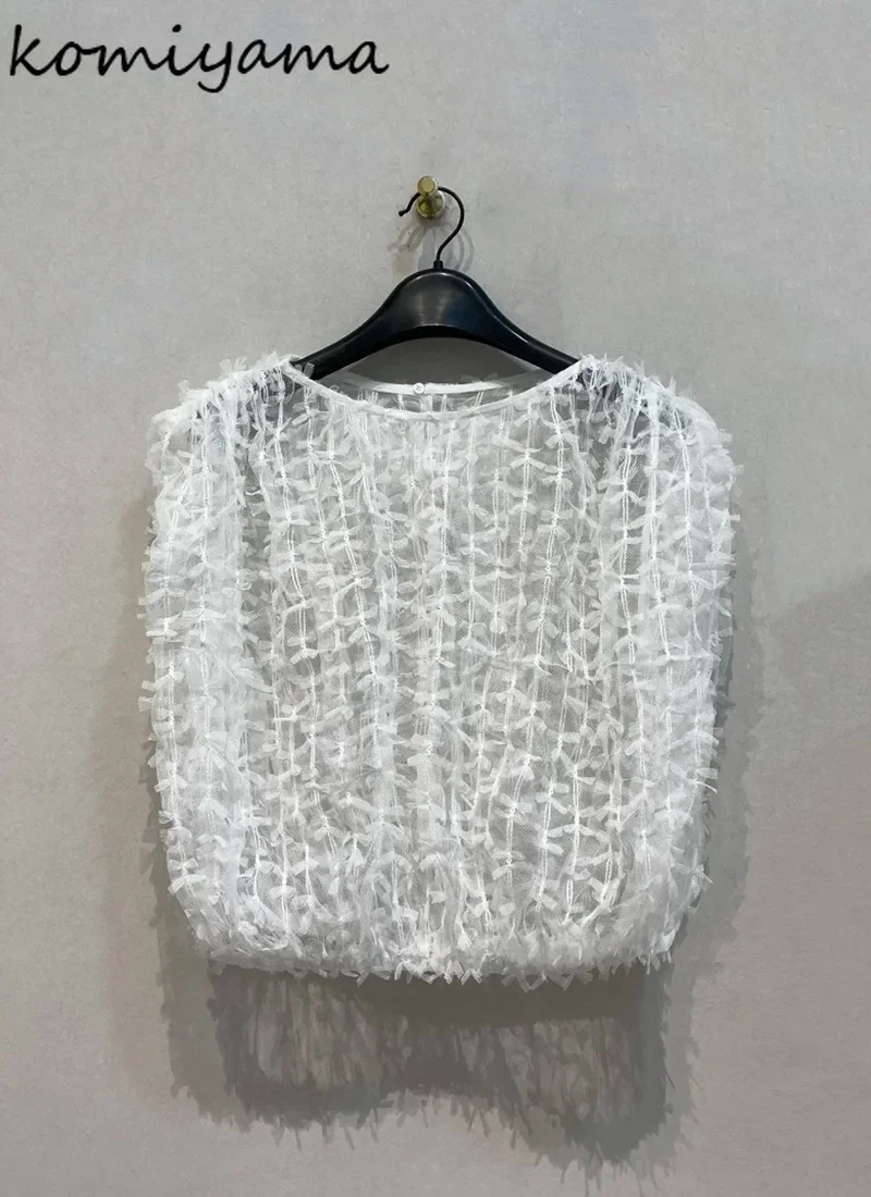 Сетчатые Blusas Mujer с бантом, японские рубашки и блузки без рукавов с круглым вырезом, Camisas, весна-лето 2021, женская одежда, свободные Ropa
Сетчатые Blusas Mujer с бантом, японские рубашки и блузки без рукавов с круглым вырезом, Camisas, весна-лето 2021, женская одежда, свободные Ropa