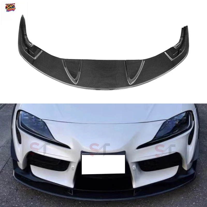 Suitable for Toyota SUPRA A90 A91 carbon fiber front lip modification, "Bull Demon King" front spoiler, lower bumper diffuser
Suitable for Toyota SUPRA A90 A91 carbon fiber front lip modification, "Bull Demon King" front spoiler, lower bumper diffuser