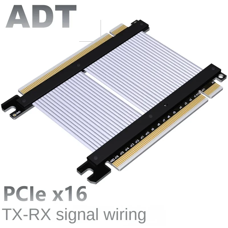 Удлинительный кабель PCI-E x16 штекер-гнездо pcie TX-RX кабель для обмена сигналом PCIe3.0x16 gen3 128G/bps
Удлинительный кабель PCI-E x16 штекер-гнездо pcie TX-RX кабель для обмена сигналом PCIe3.0x16 gen3 128G/bps