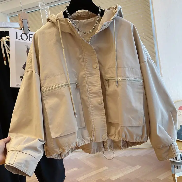Spring and Autumn New Women's Jacket Loose Commuter Hoodie Oversized Work Jacket
Spring and Autumn New Women's Jacket Loose Commuter Hoodie Oversized Work Jacket