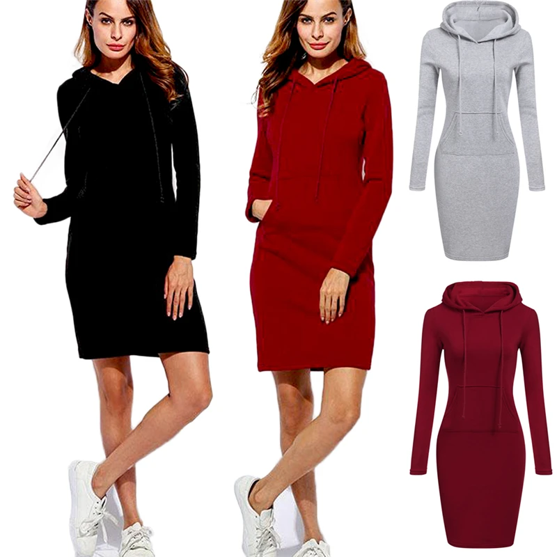 Spring Autumn Sweatshirt Long-Sleeved Dress Woman Clothing Hooded Collar Pocket Simple Casual Lady Dress Sweatshirt
Spring Autumn Sweatshirt Long-Sleeved Dress Woman Clothing Hooded Collar Pocket Simple Casual Lady Dress Sweatshirt