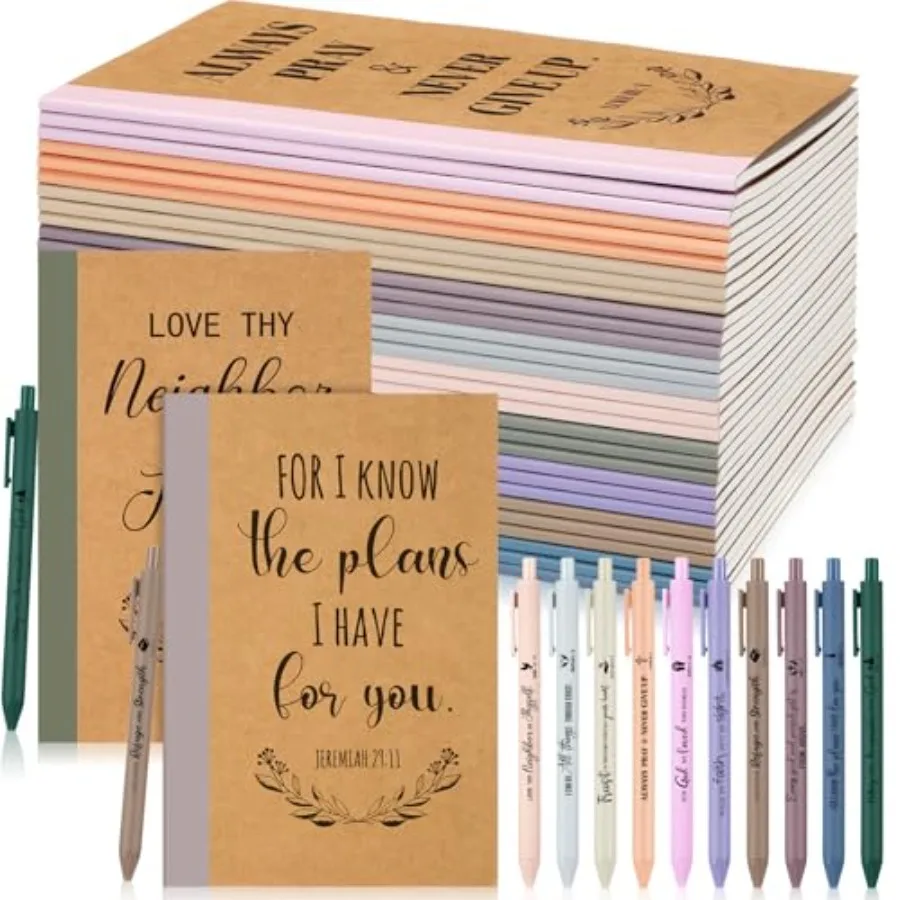 Sets Easter Christian Notebook and Pen Gift Set Bulk A5 Composition Journal Bible Verse Pen Religious Lined Notepad Scripture N
Sets Easter Christian Notebook and Pen Gift Set Bulk A5 Composition Journal Bible Verse Pen Religious Lined Notepad Scripture N