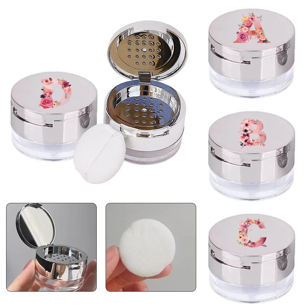 With Mirror Makeup Powder Case Reusable Powder Container for Filling Makeup Tools Pink Rose Initial Name 26 Letters Pattern
With Mirror Makeup Powder Case Reusable Powder Container for Filling Makeup Tools Pink Rose Initial Name 26 Letters Pattern