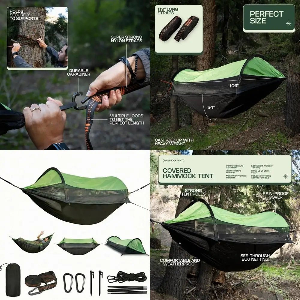 Portable Camping Hammock Tent - Versatile Travel Hammock - Outdoor Gear for Hiking and Adventures
Portable Camping Hammock Tent - Versatile Travel Hammock - Outdoor Gear for Hiking and Adventures