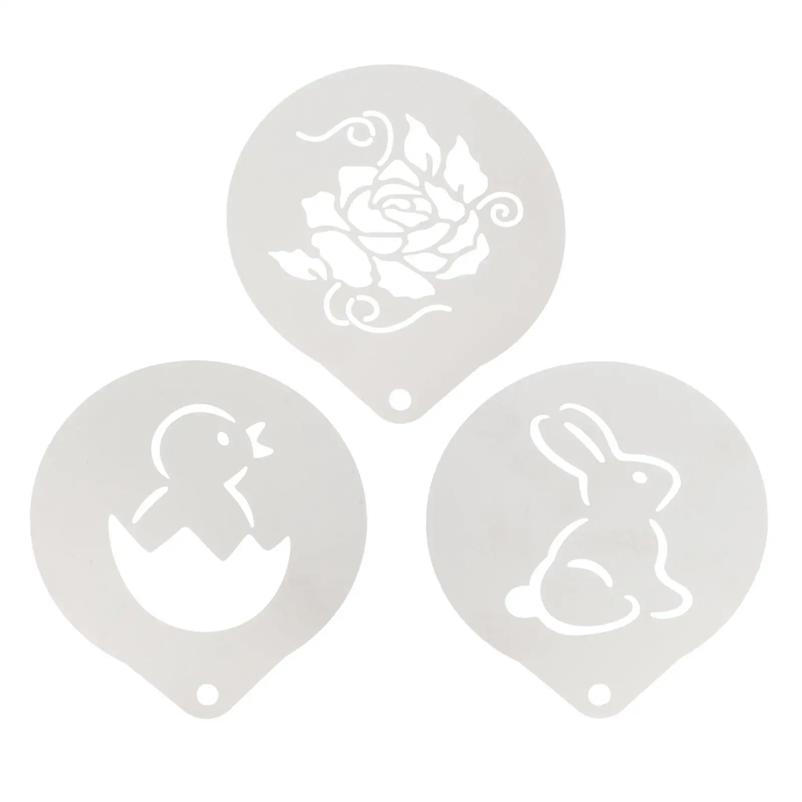 3 Pcs Coffee Stencils Cappuccino Art Templates DIY Bunny Stainless Steel Baking Cake Tools Wear Resistance Easy Clean
3 Pcs Coffee Stencils Cappuccino Art Templates DIY Bunny Stainless Steel Baking Cake Tools Wear Resistance Easy Clean