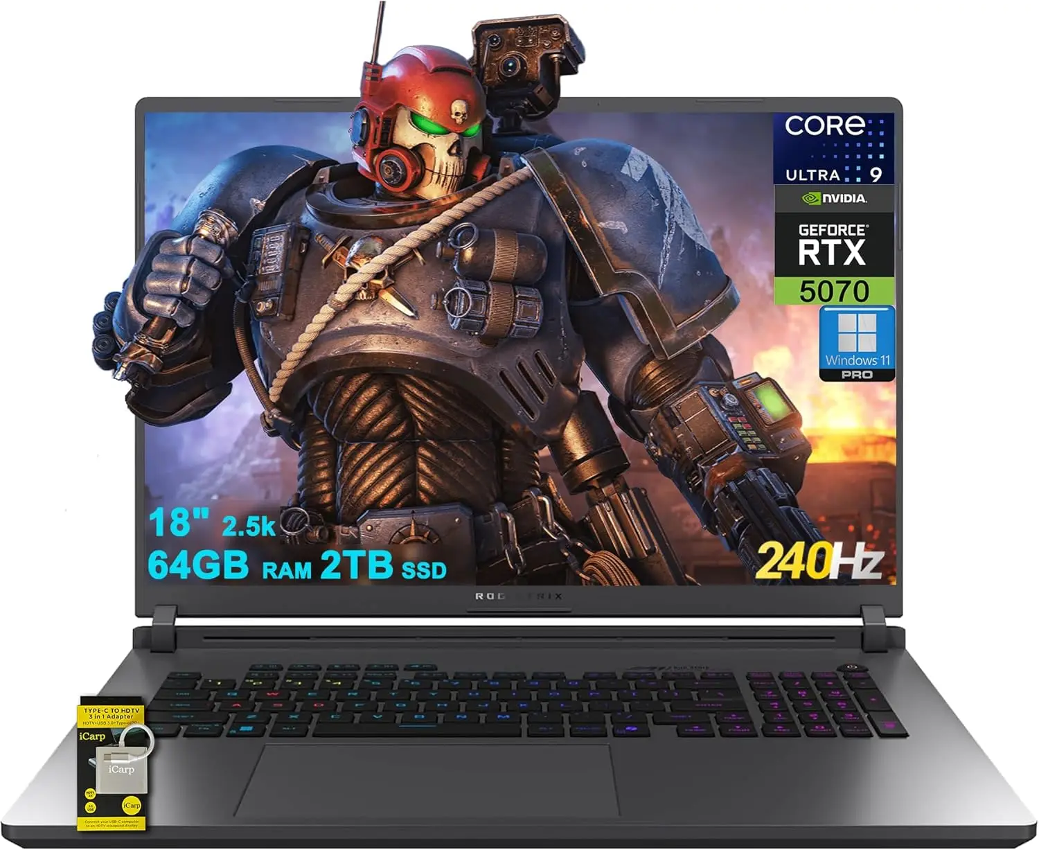 Игровой ноутбук ASUS ROG Strix G18 G815 с ИИ, Ultra 9 275HX, 64 ГБ ОЗУ, 2 ТБ SSD, GeForce RTX 5070 (до 798 AI Tops), RGB-подсветка, Win11Pro ICP
Игровой ноутбук ASUS ROG Strix G18 G815 с ИИ, Ultra 9 275HX, 64 ГБ ОЗУ, 2 ТБ SSD, GeForce RTX 5070 (до 798 AI Tops), RGB-подсветка, Win11Pro ICP