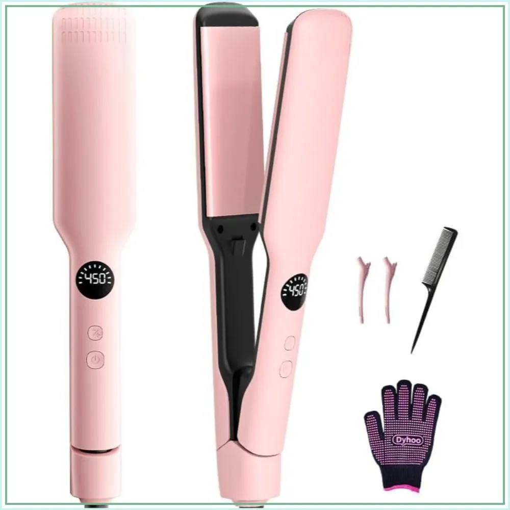 Professional Flat Iron, 11 Temps, Fast Heat-Up, Wide Hair Straightener, Ceramic Floating Plate, LED Display, Negative Ion, Auto Shut-Off, Global Voltage
Professional Flat Iron, 11 Temps, Fast Heat-Up, Wide Hair Straightener, Ceramic Floating Plate, LED Display, Negative Ion, Auto Shut-Off, Global Voltage