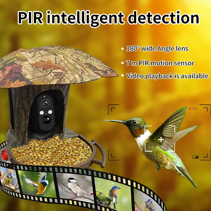 3MP 1296P I-Cam+ APP Bird Feeding Solar Battery Power IP Camera AI Outdoor Watch Bird Feeder Long Time Standby CCTV Monitor
3MP 1296P I-Cam+ APP Bird Feeding Solar Battery Power IP Camera AI Outdoor Watch Bird Feeder Long Time Standby CCTV Monitor