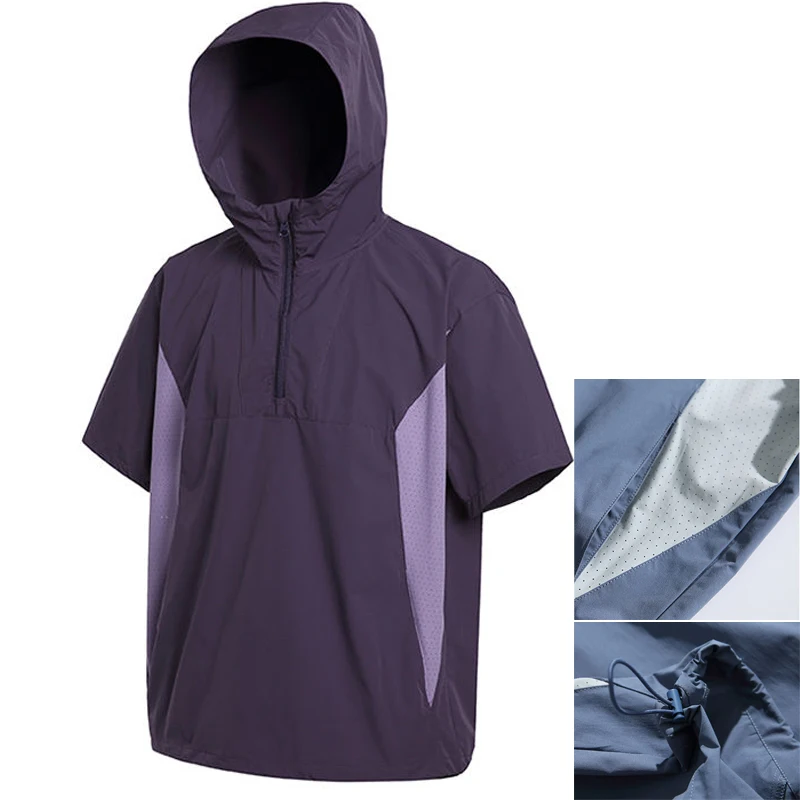Summer New Japanese Style Color Block Hooded Windbreaker - Men's Casual Short Sleeve Outdoor Sports Jacket
Summer New Japanese Style Color Block Hooded Windbreaker - Men's Casual Short Sleeve Outdoor Sports Jacket