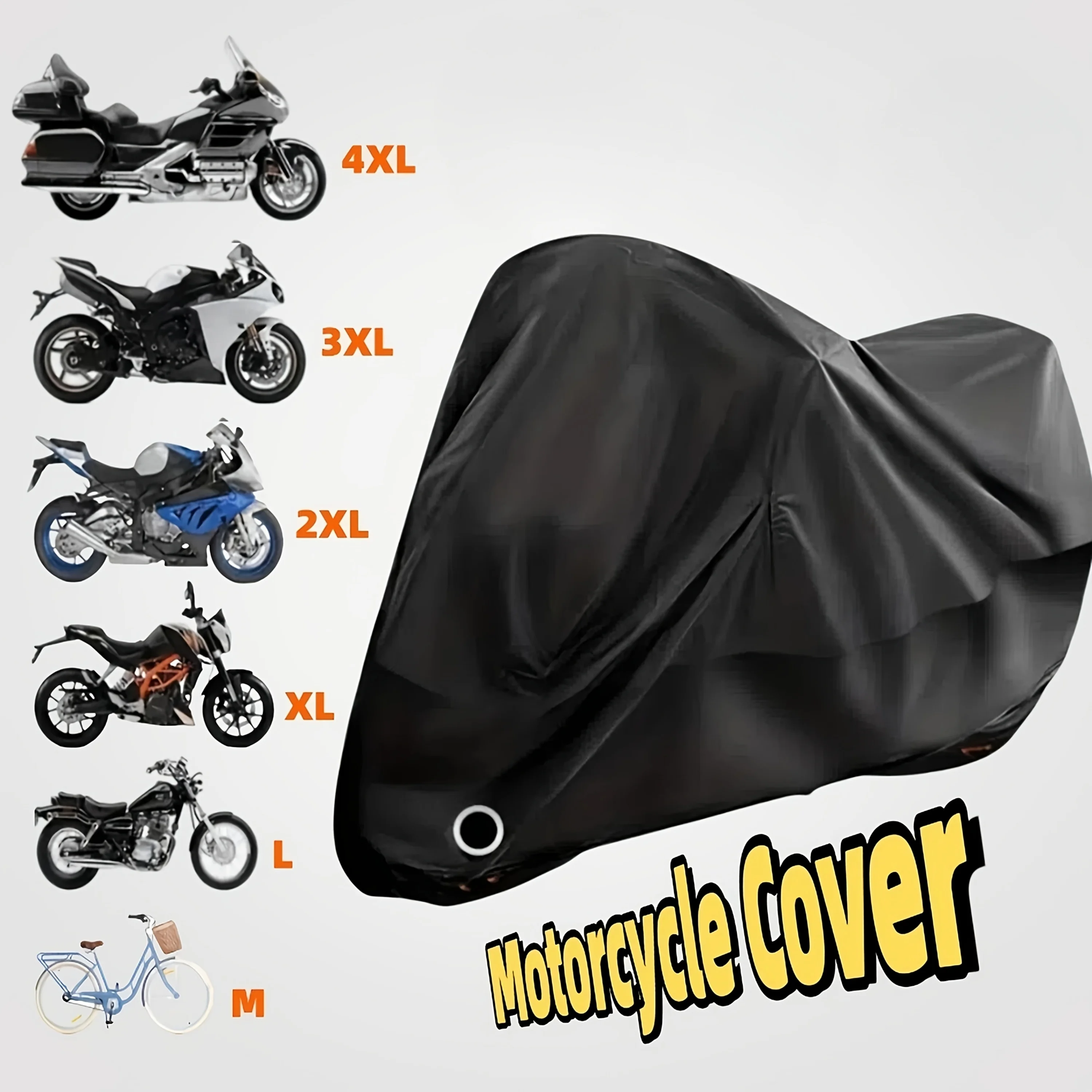 New Motorcycle Cover with Keyhole and Storage Pocket Waterproof Dustproof UV Protective Cover Coat Motorbike Scooter Cover
New Motorcycle Cover with Keyhole and Storage Pocket Waterproof Dustproof UV Protective Cover Coat Motorbike Scooter Cover