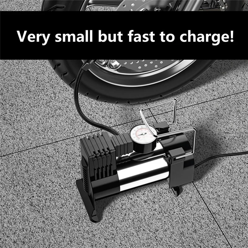 Portable Electric Tire Inflator Pump: Multifunction Vehicle Air Pump With 12V Compressor For Small Vehicles Durable Easy To Use-
Portable Electric Tire Inflator Pump: Multifunction Vehicle Air Pump With 12V Compressor For Small Vehicles Durable Easy To Use-