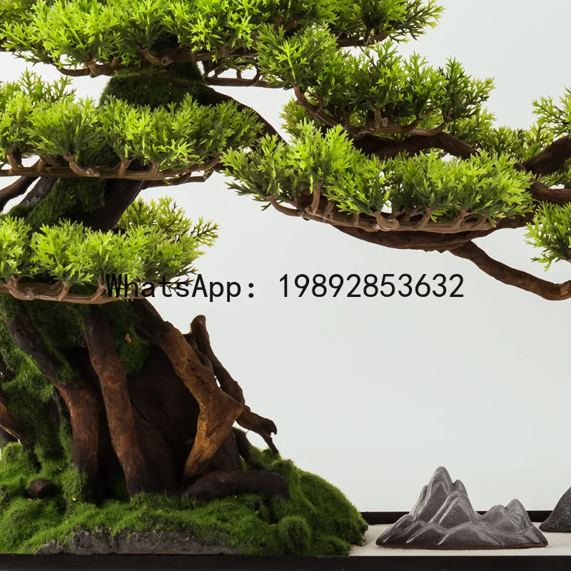 X-22 artificial welcoming pine ornament, fake green plant bonsai, chinese style living room entryway plant pot
X-22 artificial welcoming pine ornament, fake green plant bonsai, chinese style living room entryway plant pot