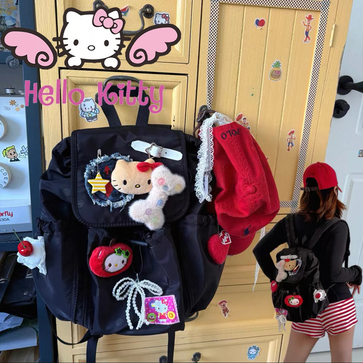 My Kitty y2k Hellokitty Drawstring Retro Backpack high quality cute texture leisure self-made fashion women's backpack Gift
My Kitty y2k Hellokitty Drawstring Retro Backpack high quality cute texture leisure self-made fashion women's backpack Gift