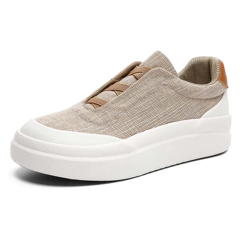 Men Linen Slip-on Platform Sneakers No-lace Elastic Strap Casual Shoes Breathable Thick Sole Daily Walking Footwear EU39-44
Men Linen Slip-on Platform Sneakers No-lace Elastic Strap Casual Shoes Breathable Thick Sole Daily Walking Footwear EU39-44