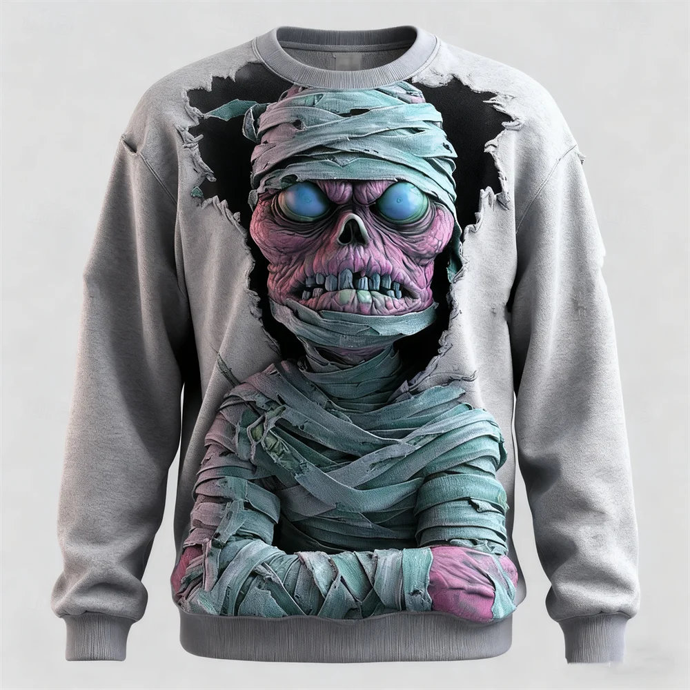 Horror 3D Mummy Zombies Print Men's Sweatshirt Fun Hip Hop Cosplay Clothes Casual O-neck Long Sleeve Top Fashion Street Pullover
Horror 3D Mummy Zombies Print Men's Sweatshirt Fun Hip Hop Cosplay Clothes Casual O-neck Long Sleeve Top Fashion Street Pullover