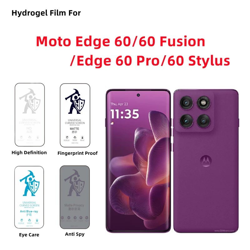 2pcs HD Hydrogel Film For Moto Edge 60/60prMatte Screen Protector For Moto Edge 60 Stylus/60 Fusion Privacy Matte Eye Care Film
2pcs HD Hydrogel Film For Moto Edge 60/60prMatte Screen Protector For Moto Edge 60 Stylus/60 Fusion Privacy Matte Eye Care Film