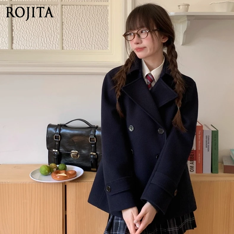 JK осень зима темно-синее двубортное пальто японский стиль колледж костюм воротник короткая куртка винтажное пальто
JK осень зима темно-синее двубортное пальто японский стиль колледж костюм воротник короткая куртка винтажное пальто