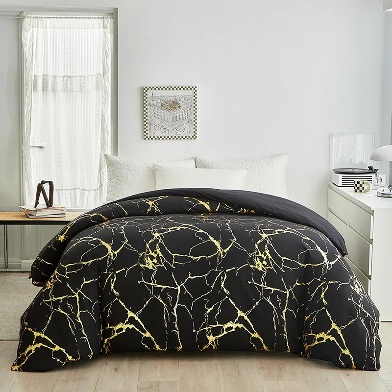 Marble Hot Stamping Double Duvet Cover Set 220x240 Luxury King Size Bedding Set Queen Comfortable Quilt Cover and Pillowcase
Marble Hot Stamping Double Duvet Cover Set 220x240 Luxury King Size Bedding Set Queen Comfortable Quilt Cover and Pillowcase