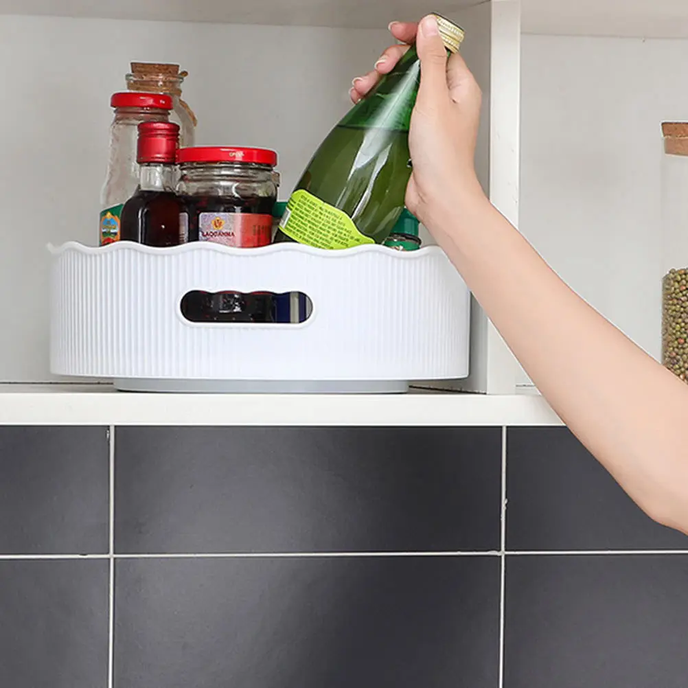 1pc Rotary Storage Box 360 Degree Swivel Base Anti-Slip Kitchen Seasoning Organizer Bathroom Desk Fruit Holder
1pc Rotary Storage Box 360 Degree Swivel Base Anti-Slip Kitchen Seasoning Organizer Bathroom Desk Fruit Holder