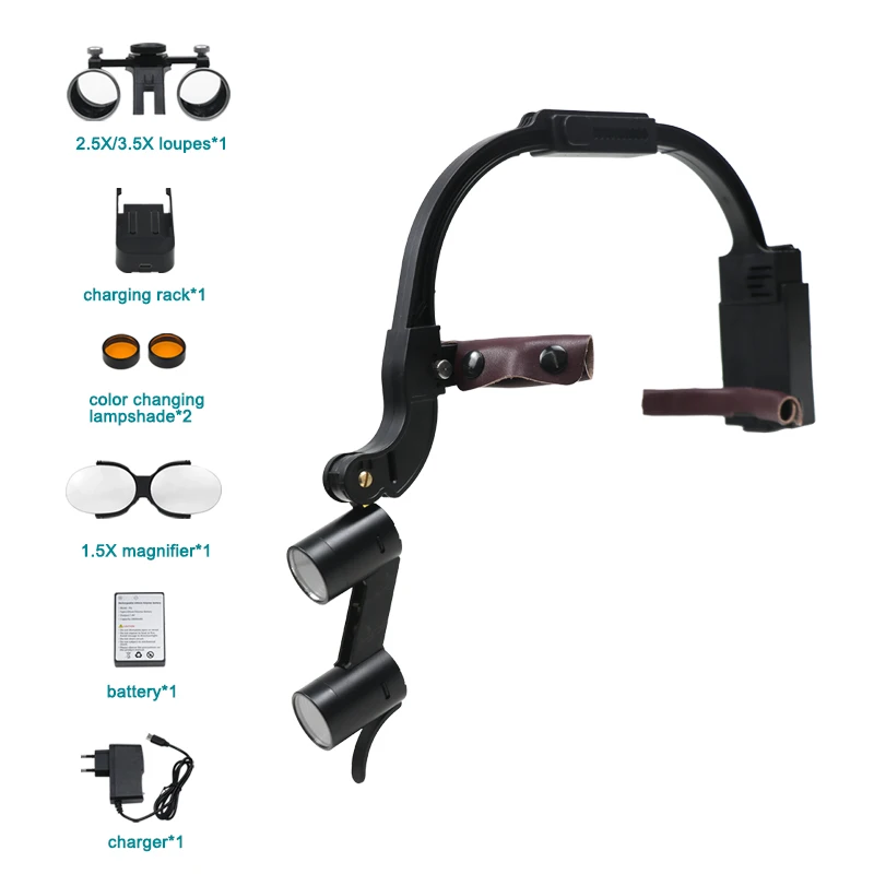 Dental LED Head Light Lamp 2.5X 3.5X Dentisit Surgical Headlight Magnification Binocular Loupes for Lab Dentistry Equipment
Dental LED Head Light Lamp 2.5X 3.5X Dentisit Surgical Headlight Magnification Binocular Loupes for Lab Dentistry Equipment