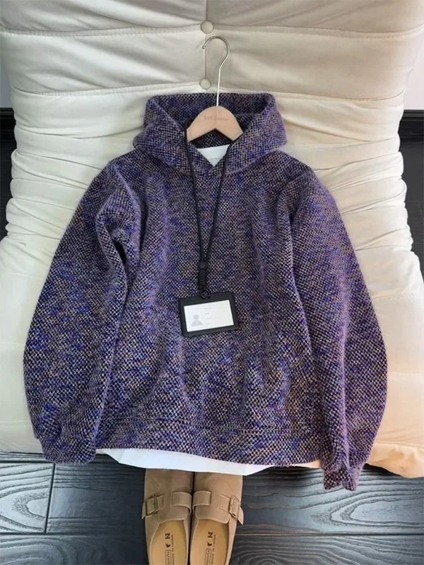 Мужская зимняя вязаная толстовка Cleanfit Monet Purple Fluffy Hoodie, американский плотный трикотаж, повседневный свободный крой, полиэстер
Мужская зимняя вязаная толстовка Cleanfit Monet Purple Fluffy Hoodie, американский плотный трикотаж, повседневный свободный крой, полиэстер