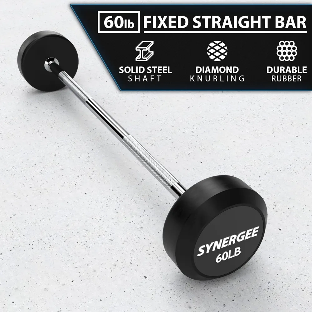 Fixed Barbell Pre Weighted Straight Steel Bar with Rubber Weights - Fixed Weight
Fixed Barbell Pre Weighted Straight Steel Bar with Rubber Weights - Fixed Weight