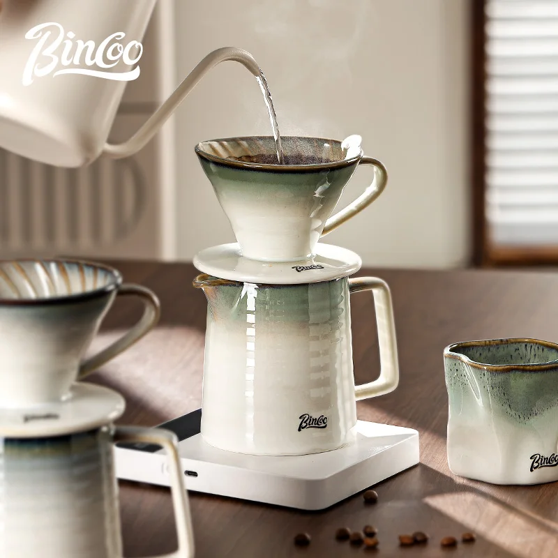 BINCOO Pour Over Coffee Maker&Dripper, Style Cone Filter + 450ml Ceramic Coffee Server,Manual Coffee Brewer Set
BINCOO Pour Over Coffee Maker&Dripper, Style Cone Filter + 450ml Ceramic Coffee Server,Manual Coffee Brewer Set