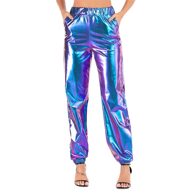 Shiny Jogger Pants Women Harem Hip Hop High Waisted Glittening Streetwear Elastic Trousers
Shiny Jogger Pants Women Harem Hip Hop High Waisted Glittening Streetwear Elastic Trousers