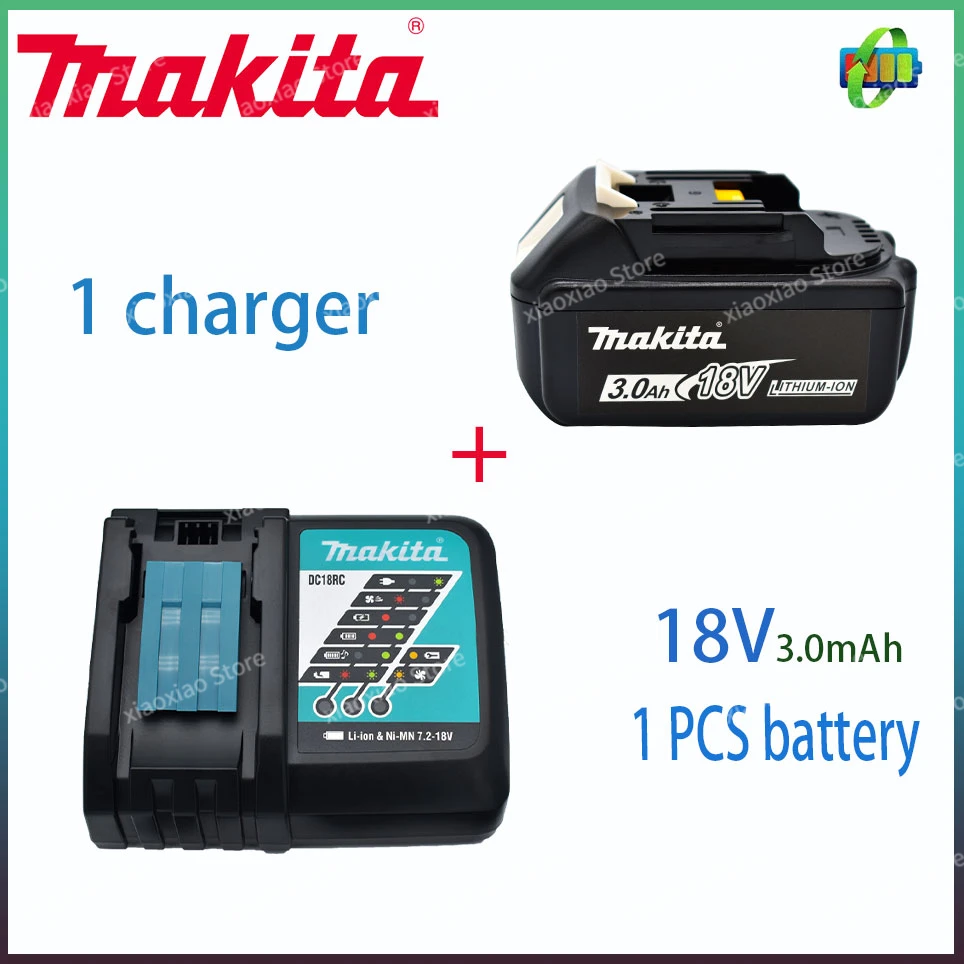 Makita-100% Original Rechargeable Power Tool Battery, Replaceable LED Lithium-ion, 3.0 Ah 18V LXT BL1850B BL1860BL1840
Makita-100% Original Rechargeable Power Tool Battery, Replaceable LED Lithium-ion, 3.0 Ah 18V LXT BL1850B BL1860BL1840