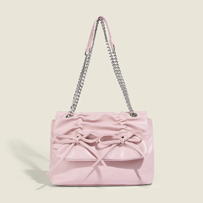 Korean Casual Bow Tie Bags Women Luxury Designer Handbags Purses 2024 New In PU Pleated Decoration Small Chain Underarm Shoulder
Korean Casual Bow Tie Bags Women Luxury Designer Handbags Purses 2024 New In PU Pleated Decoration Small Chain Underarm Shoulder