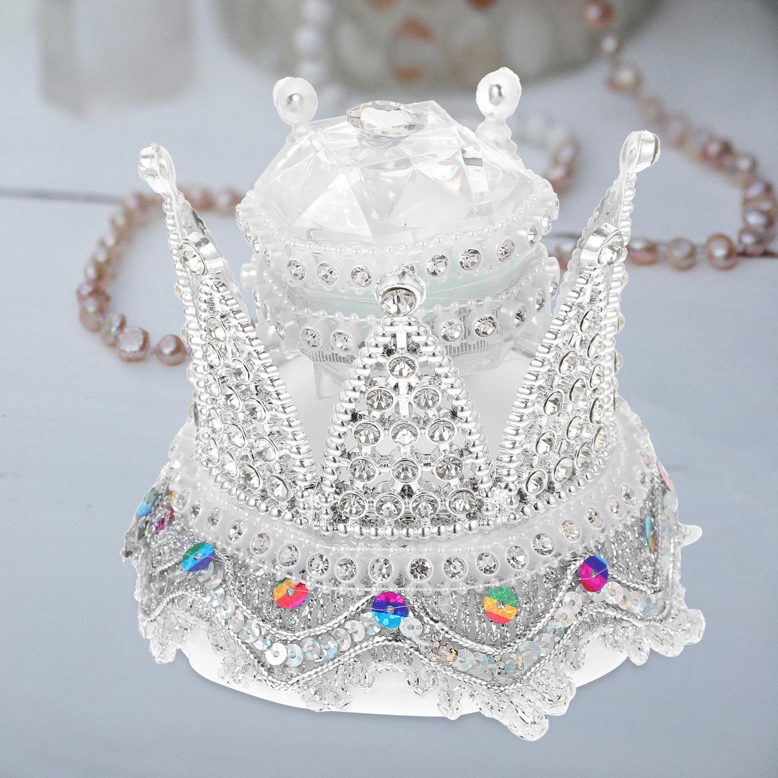 Crown Ring for Wedding Bridal Shower Rhinestone Ring Holder Box Inlaid Jewelry Display Holder Portable Proposal Storage
Crown Ring for Wedding Bridal Shower Rhinestone Ring Holder Box Inlaid Jewelry Display Holder Portable Proposal Storage
