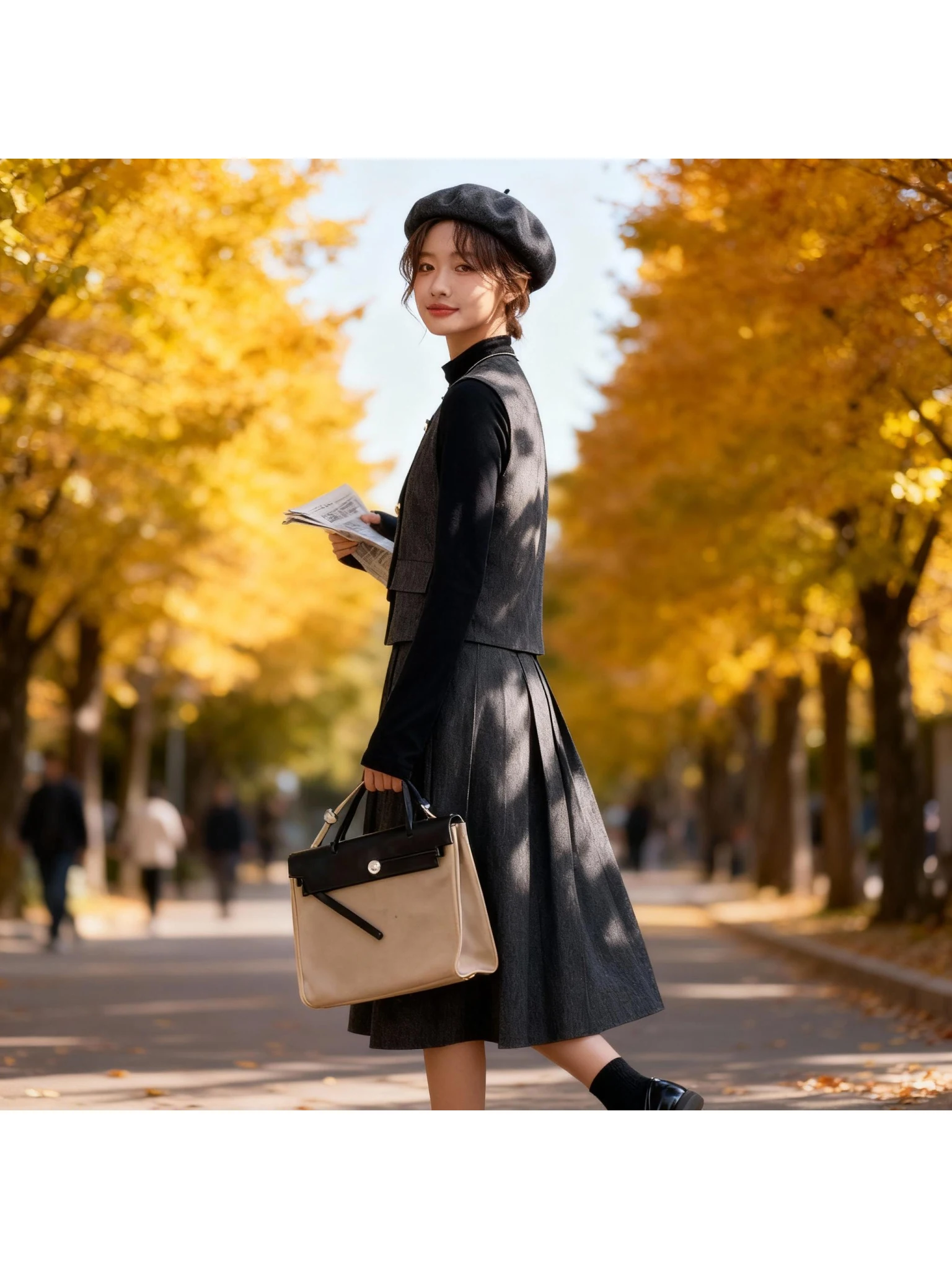 Elegant Gentle Style Women's Three-Piece Set with Vest Skirt Fashionable Ensemble Soft Fabric Long Sleeve round Neck
Elegant Gentle Style Women's Three-Piece Set with Vest Skirt Fashionable Ensemble Soft Fabric Long Sleeve round Neck