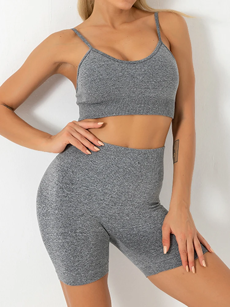 Summer Women's Yoga Set Sleeveless Sling Sports Bra Waist Butt Lifting Sport Shorts Elastic Breathable Gym Workout Yoga Suit
Summer Women's Yoga Set Sleeveless Sling Sports Bra Waist Butt Lifting Sport Shorts Elastic Breathable Gym Workout Yoga Suit