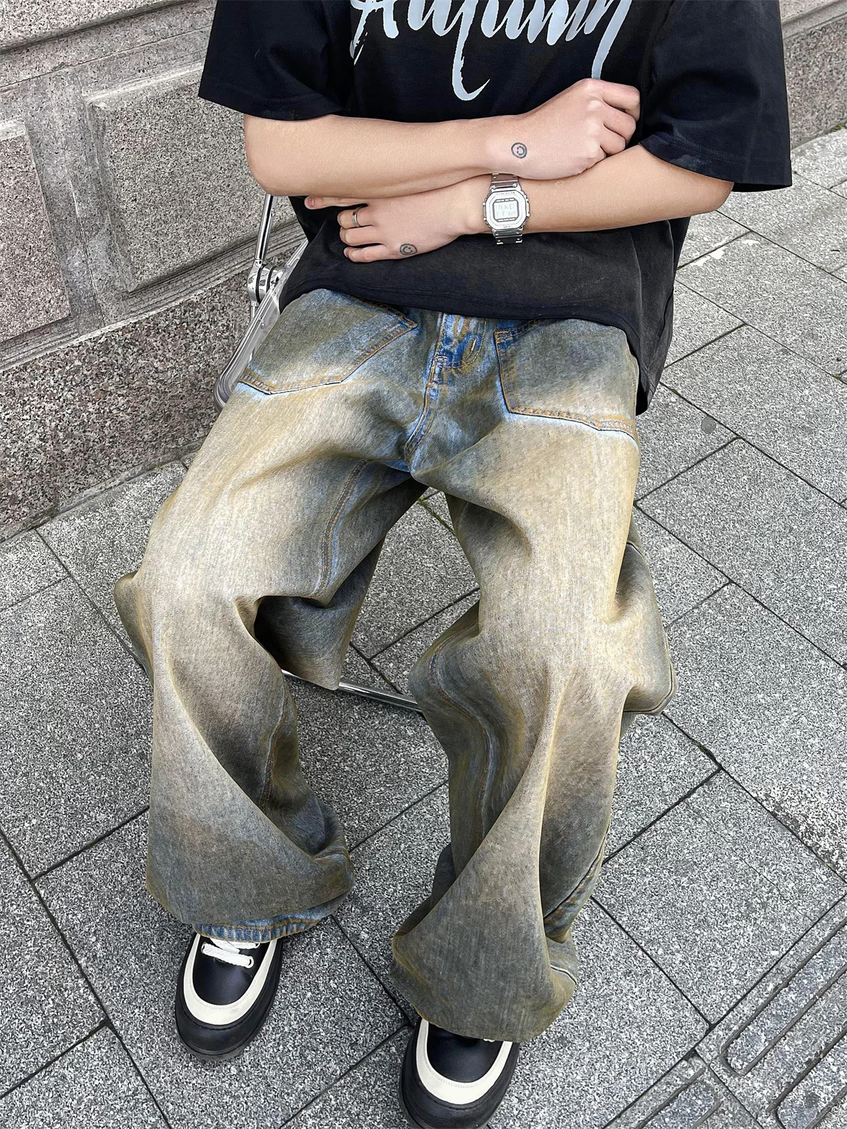 Retro American Waed Jeans Men's Trendy Brand Loose Wide Leg Workwear Sle Casual Floor-Length Pants Youth Sle
Retro American Waed Jeans Men's Trendy Brand Loose Wide Leg Workwear Sle Casual Floor-Length Pants Youth Sle