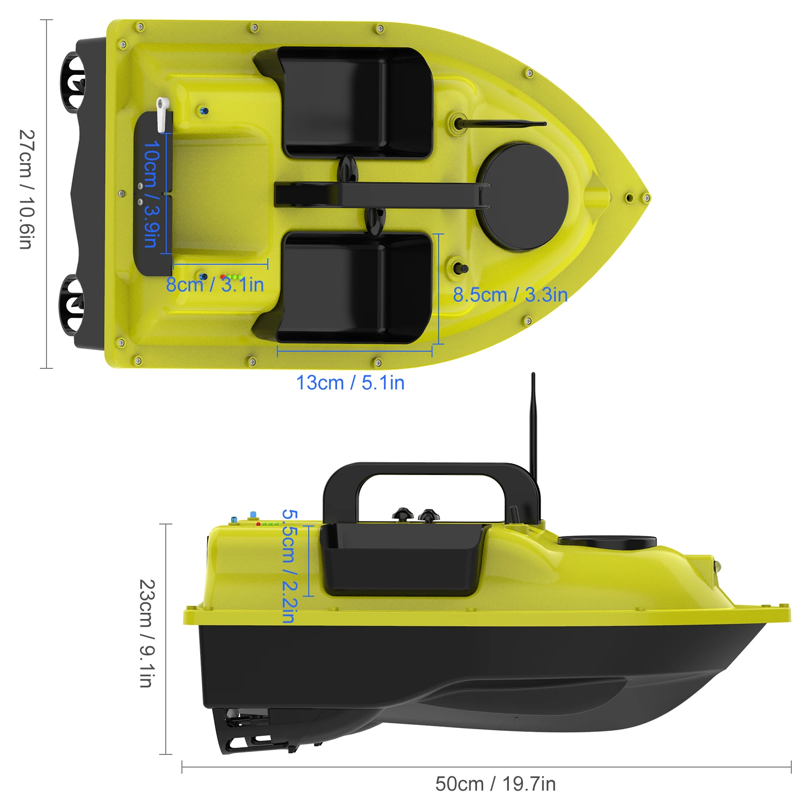 HOT D18B GPS Fishing Bait RC Boat Ship With 3 Bait Containers Automatic RC Bait Boat With 400-500M Remote Range Fishing Tool
HOT D18B GPS Fishing Bait RC Boat Ship With 3 Bait Containers Automatic RC Bait Boat With 400-500M Remote Range Fishing Tool