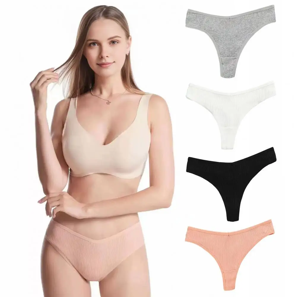 Women Thong Low-waist Women's Thong Panties with Good Breathability Quick-drying Elastic Thread Sporty Underwear for Females
Women Thong Low-waist Women's Thong Panties with Good Breathability Quick-drying Elastic Thread Sporty Underwear for Females