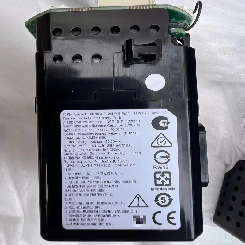 100% Original 4000mAh 21.6V for Roborock BCR-61P-4000MS A30 Pro Vacuum Cleaner Battery
100% Original 4000mAh 21.6V for Roborock BCR-61P-4000MS A30 Pro Vacuum Cleaner Battery