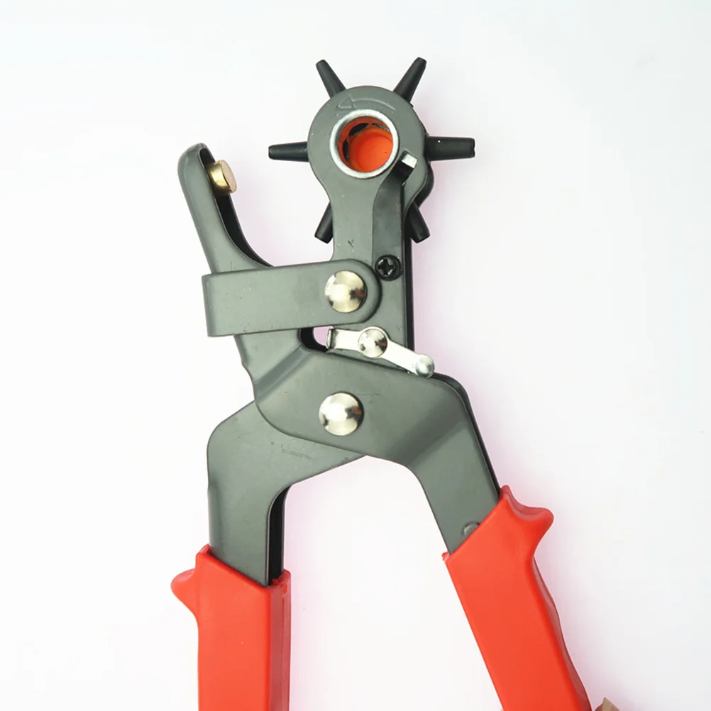 Puncher Tool Revolving Punch Plier For Belt Hole Making 6 Round Holes Carbon Steel Head Copper Washer Anti-Slip
Puncher Tool Revolving Punch Plier For Belt Hole Making 6 Round Holes Carbon Steel Head Copper Washer Anti-Slip