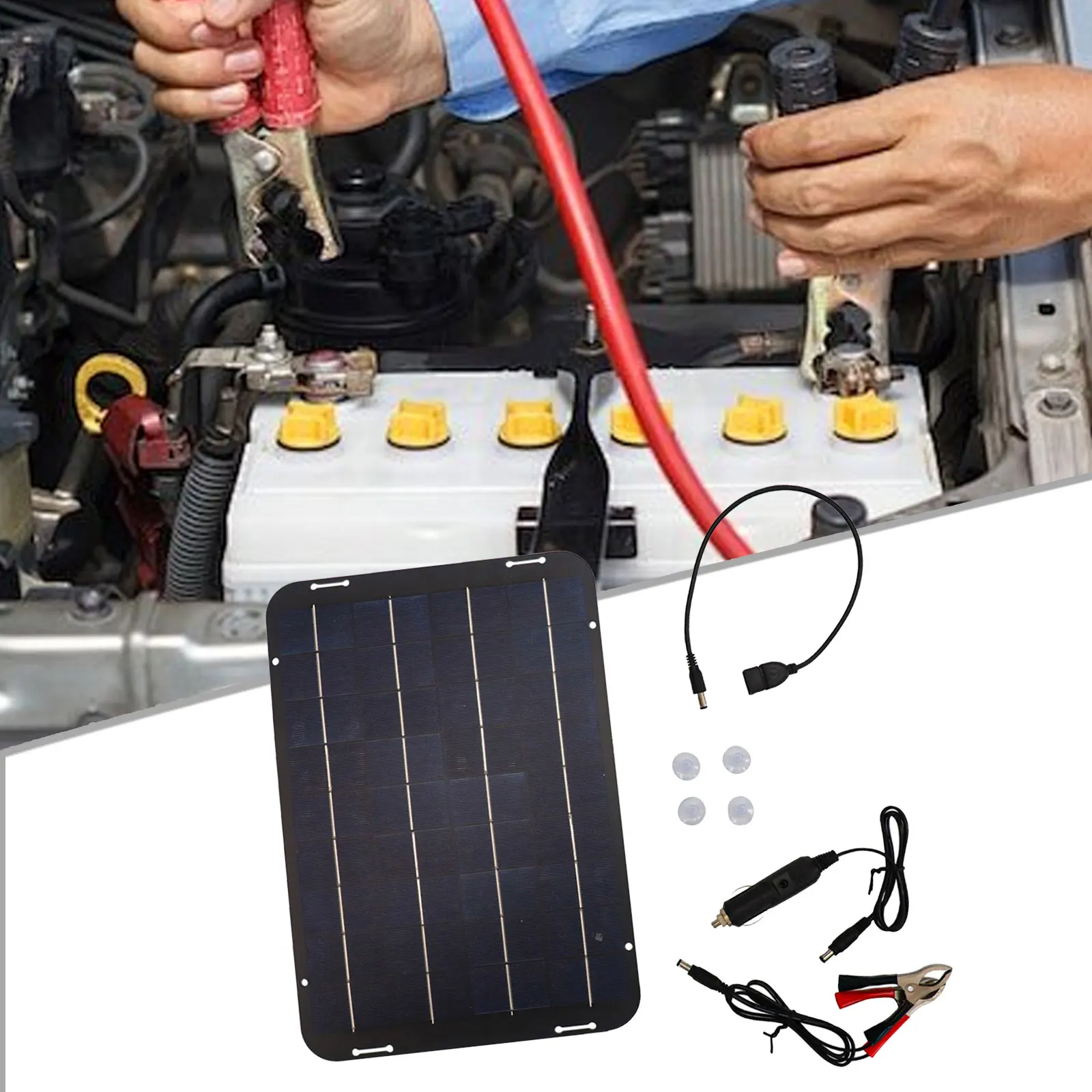 For Boat For Motorcycle Portable Battery Maintainer 30W Solar Panel Outdoor Activities High-Efficiency Conversion
For Boat For Motorcycle Portable Battery Maintainer 30W Solar Panel Outdoor Activities High-Efficiency Conversion