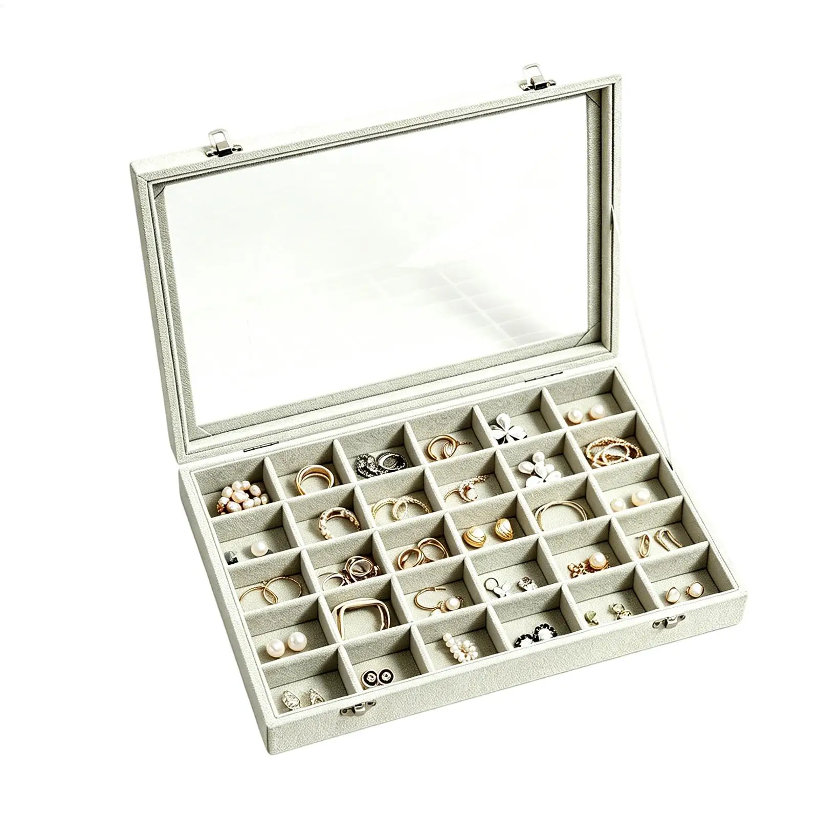Earring Organizer 30-Grid Jewelry Organizer Drop Earrings Storage Tray for Women Girls Ladies Wives Collectors Mothers Bedroom
Earring Organizer 30-Grid Jewelry Organizer Drop Earrings Storage Tray for Women Girls Ladies Wives Collectors Mothers Bedroom