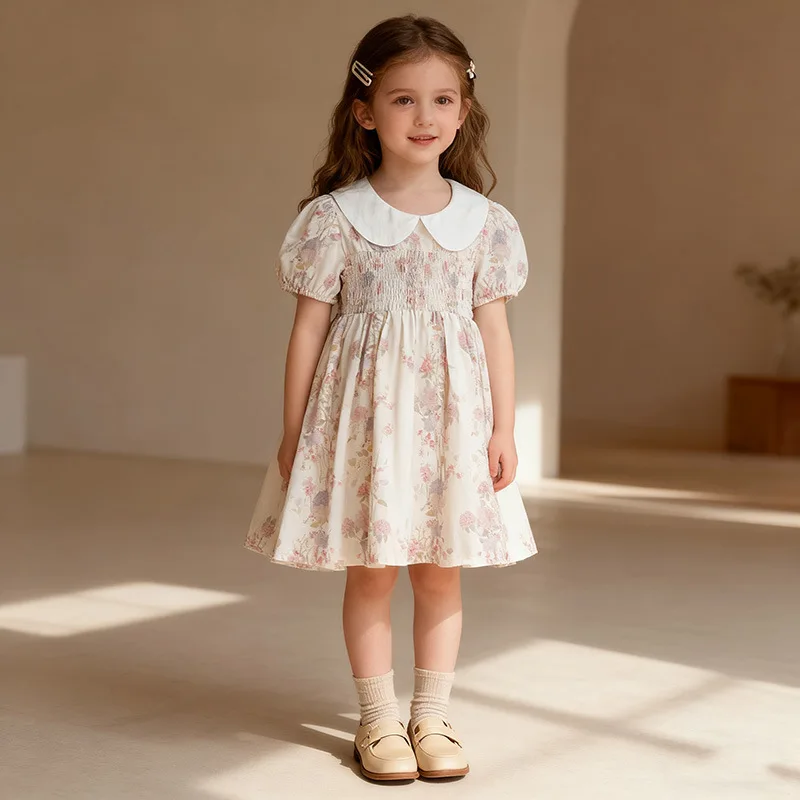 HOT Girls Summer Floral Print Dress French Vintage Doll Collar Short Sleeve Children's Princess Dress Baby Girls Clothing
HOT Girls Summer Floral Print Dress French Vintage Doll Collar Short Sleeve Children's Princess Dress Baby Girls Clothing